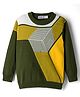 Noddy Full Sleeves Placement Striped Winter Tee - Green