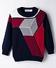 Noddy Full Sleeves Placement Striped Winter Tee - Navy Blue