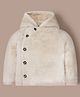 Cherry Crumble By Nitt Hyman Knit Full Sleeves Solid Heavy Winter Hooded Sweatshirt - Beige