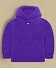 Cherry Crumble By Nitt Hyman Knit Full Sleeves Textured Light Winter Hooded  Sweatshirt - Voilet