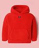 Cherry Crumble By Nitt Hyman Knit Full Sleeves Textured Light Winter Hooded Sweatshirt - Red