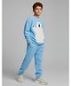 Cherry Crumble By Nitt Hyman Knit Full Sleeves Polar Bear Embroidered Night Suit Set - Sky Blue