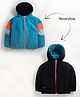 Cherry Crumble By Nitt Hyman Woven Full Sleeves Colour Blocked Light Winter Hooded Reversible Jacket - Multicolor