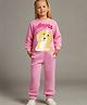 Cherry Crumble By Nitt Hyman Knit Full Sleeves Puppy Patch Detailed Winter Night Suit Set - Pink
