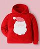 Cherry Crumble By Nitt Hyman Knit Full Sleeves Santa Claus Patch Detailed Hoodie - Red
