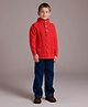 Cherry Crumble By Nitt Hyman Viscose Knit Full Sleeves Cable Knit Designed High Neck Heavy Winter Sweater - Red