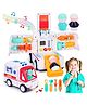 Sanjary Ambulance Car Musical Toy for Toddler with Medical Tools Light Sound Early Learning Educational Baby Toys color design may vary
