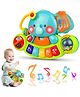 Sanjary Baby Piano Toys 6 to 12 Months, Musical Toys Elephant Piano Keyboard for Toddlers  Light Up Educational Electronic Learning Toys for kids color design may vary