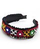 Aabacus Festive Theme Mirror Work Embellished & Geometric Embroidered Hair Band - Multi Colour