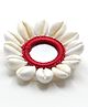 Aabacus Festive Theme Mirror Applique Detailed & Shells Embellished Hair Clip - White