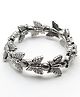 Aabacus Navratri Theme Oxidized Butterfly Applique Detailed & Beaded Bracelet - Silver