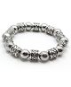 Aabacus Navratri Theme Oxodised Beaded Bracelet - Silver