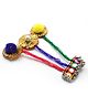 Aabacus Festive Theme Ghungroo Embellished Mirror Work Detailed Hair Clip - Multi Colour