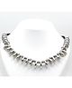 Aabacus Festive Theme Rings and Beads Designed  Oxodised Necklace - Silver