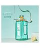 Elecart 2500ml Sports Water Bottle with Straw & Time Marker  Large Capacity Leakproof Gym Bottle with Handle | Unbreakable BPA-Free Plastic Water Jug for Fitness, Hiking, Cycling  Green