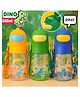 Elecart Dinosaur Water Bottle for Kids  560 ml Cartoon Sipper Bottle | Leakproof Tritan BPA-Free School Bottle with Strap | Cute Dinosaur Design Drinking Bottle for Kids (Random Colour, Pack of 1)