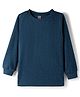 Simply Cotton Full Sleeves Solid Thermal Vest - Navy Blue