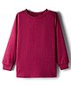 Simply Cotton Full Sleeves Solid Thermal Vest - Dark Red