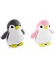 MummaSmile  Penguin Soft Toy White Grey and Pink cambo - Height 30 cm