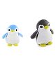 MummaSmile  Penguin Soft Toy White Grey and Blue cambo - Height 30 cm
