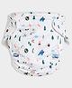 Mi Arcus Printed Reusable Cloth Diaper with Smart Dry Insert Combo- Off White- 6M - 3Y