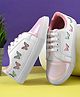 Steprite Colour Blocked Lace Up Butterfly Patch Detailed Sneakers - Pink