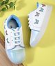 Steprite Colour Blocked Lace Up Butterfly Patch Detailed Sneakers - Blue