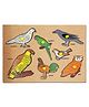 Kids Mandi Wooden Learning Educational Board for Kids with Knobs, Colorful Wooden Puzzle Tray,Perfect for Kids Toddler Boys Girls Ages 2+ (Birds)