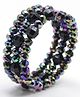Milyra Crystals Embellished & Beaded Spiral Bracelet - Black