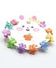 Milyra Set Of 10 Floral Designed Claw Clips - Multi Colour
