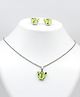 Milyra Butterfly Designed Jewellery Set - Neon Green