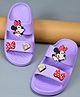 Yellow Bee Mickey & Friends Featuring Minnie Mouse Applique Detailed Sliders - Purple