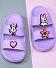 Yellow Bee Mickey & Friends Featuring Minnie Mouse & Daisy Duck Applique Detailed Sliders - Purple