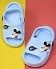 Yellow Bee Mickey Mouse Featuring Character Applique Detailed Slingback Clogs - Blue