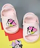 Yellow Bee Mickey Mouse & Friends Featuring Solid Slingback Clogs With Rotating Minnie Mouse Charms - Pink