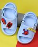Yellow Bee Marvel Featuring Spider Man Applique Detailed Slingback Clogs - Blue
