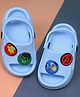 Yellow Bee Marvel Avengers Featuring Characters Applique Detailed Perforated Clogs - Blue
