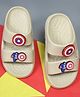 Yellow Bee Marvel Featuring Captain America Applique Detailed Sliders - Beige
