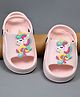 Yellow Bee Unicorn Applique Detailed With Slingback Perforated Clogs - Pink