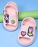 Yellow Bee Disney Featuring Minnie Mouse & Daisy Duck Applique Detailed Slingback Clogs - Pink