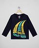 The Sandbox Clothing Co Cotton Knit Full Sleeves Cars Racing Printed Tee - Navy Blue