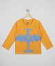 The Sandbox Clothing Co Cotton Knit Full Sleeves Aeroplane Printed  Tee - Mustard
