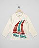 The Sandbox Clothing Co Cotton Knit Full Sleeves Cars Racing Printed Tee - Beige