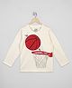 The Sandbox Clothing Co Cotton Knit Full Sleeves Basketball & RIm Printed Tee - Beige