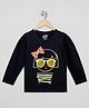 The Sandbox Clothing Co Cotton Knit Full Sleeves Cool Girl Printed Tee - Black