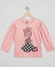 The Sandbox Clothing Co Cotton Knit Full Sleeves Happy Girl Printed Tee - Pink