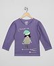 The Sandbox Clothing Co Cotton Knit Full Sleeves Winter Girl Printed Tee - Purple