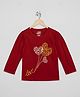 The Sandbox Clothing Co Cotton Woven Full Sleeves Hearts Printed Tee - Red
