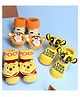 Yellow Bee Disney Pack of 3 Cotton Tigger, Simba & Winnie the Pooh Applique Detailed 3D Socks - Multi Color