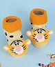 Yellow Bee Disney Cotton Tigger Face  Applique Detailed 3D Socks - Orange